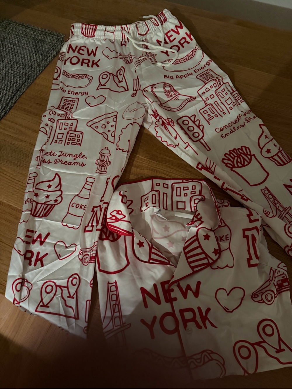 NWT red & White New York Pajama Bottoms